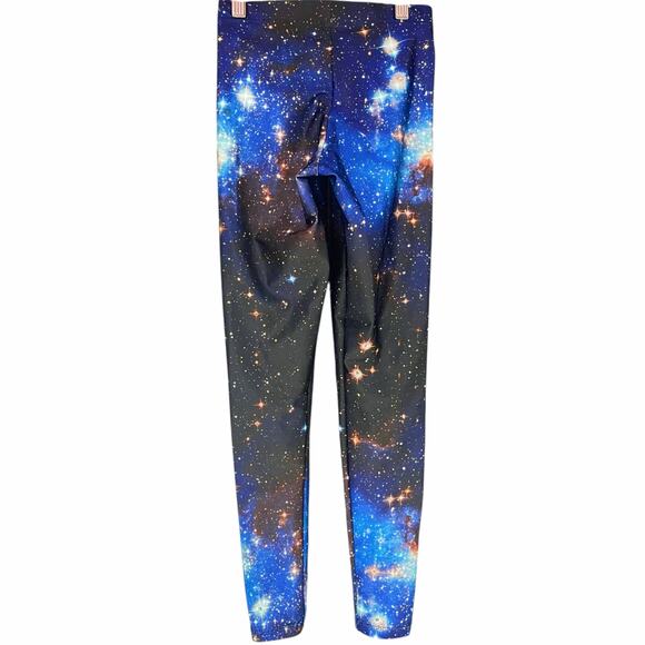 BLACKMILK Cosmic Blue Galaxy Rhinestone Leggings Size XS Made in Australia - Picture 2 of 8